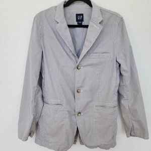 Gap | Cotton Striped Three-Button Casual Blazer G… - image 1